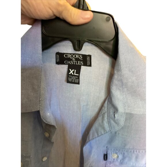 Crooks & Castles Mens XL Button-Up Short Sleeve Shirt - Picture 1 of 3